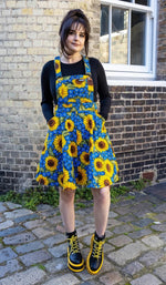 Run and Fly Forget Me Not Sunflower Pinafore Dress