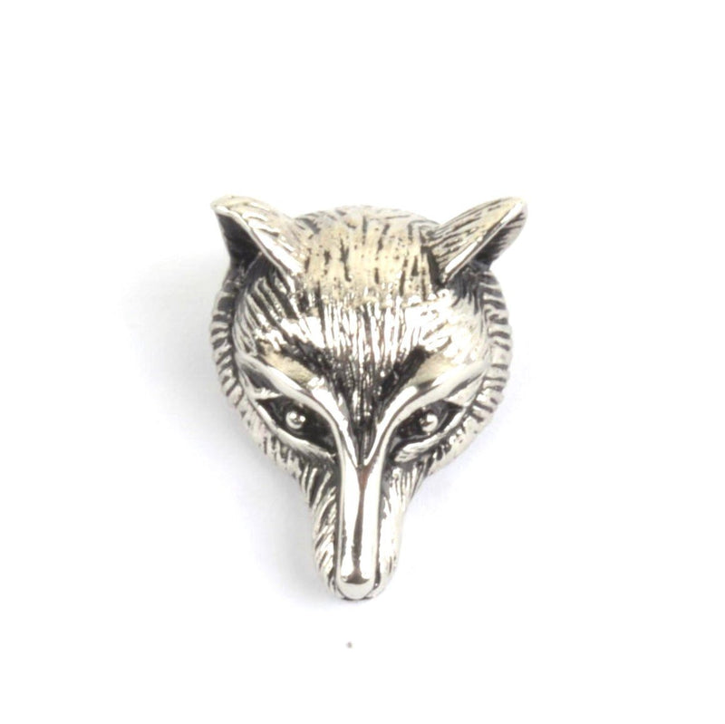 Fox Head Pewter Lapel Pin Badge - Minimum Mouse