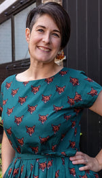 Fox Print Dress by Run and Fly