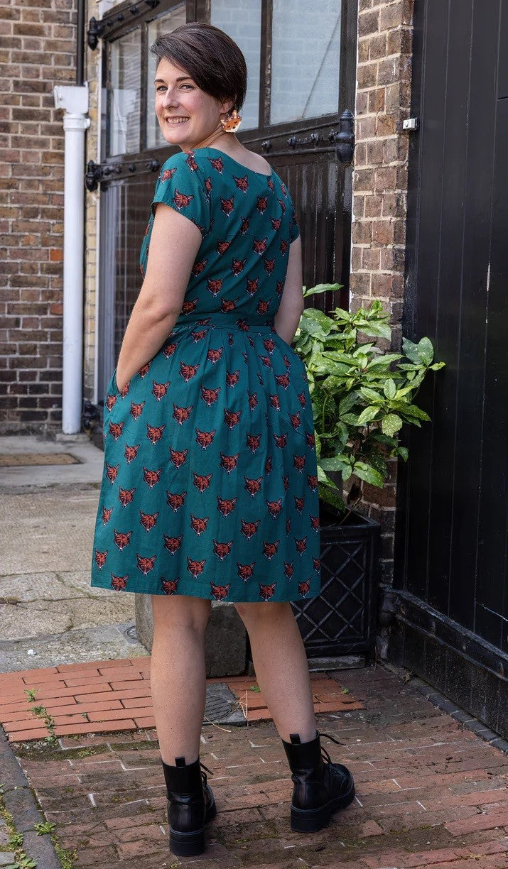 Fox Print Dress by Run and Fly