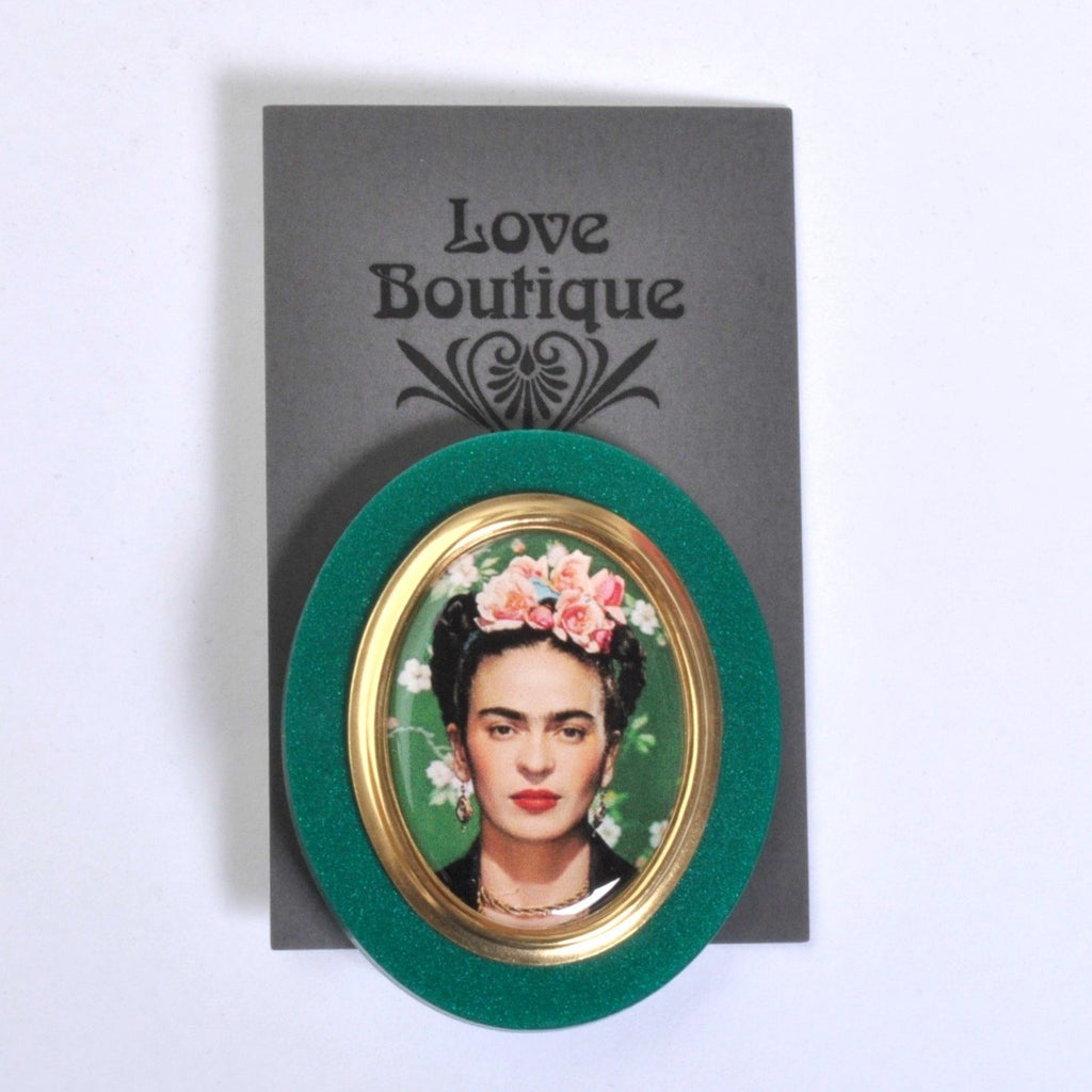 Frida Portrait Brooch by Love Boutique - Minimum Mouse