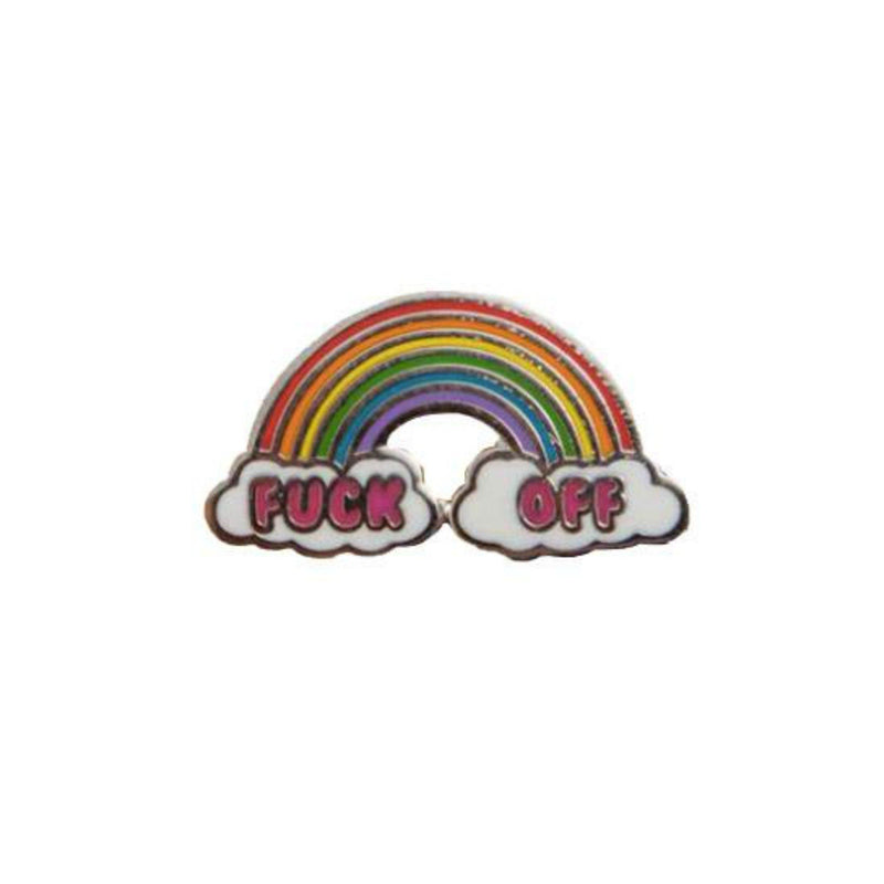 Fuck Off Rainbow Lapel Pin Badge - Minimum Mouse