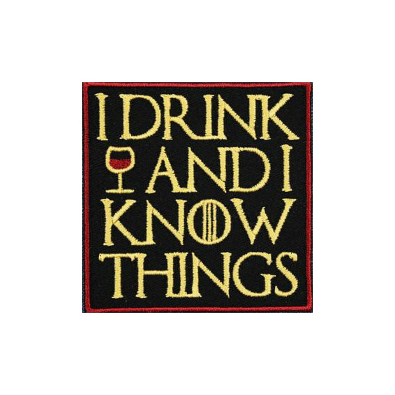 Game Of Thrones I Drink And I Know Things Iron On Patch - Minimum Mouse