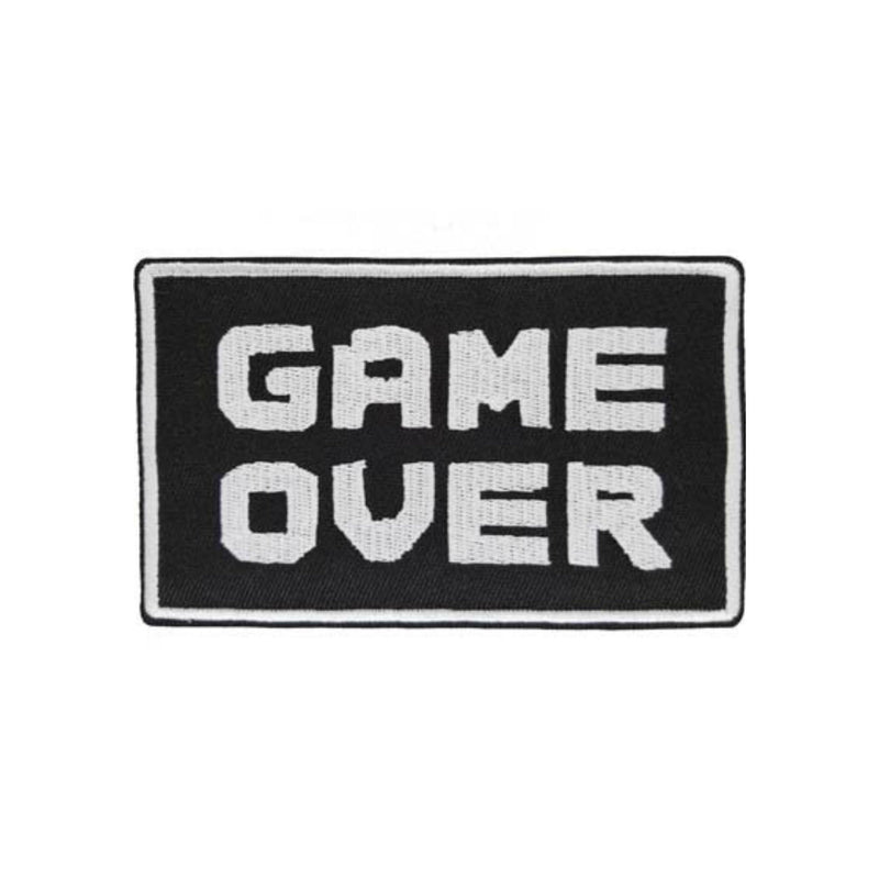 Game Over 8 Bit Iron On Patch - Minimum Mouse