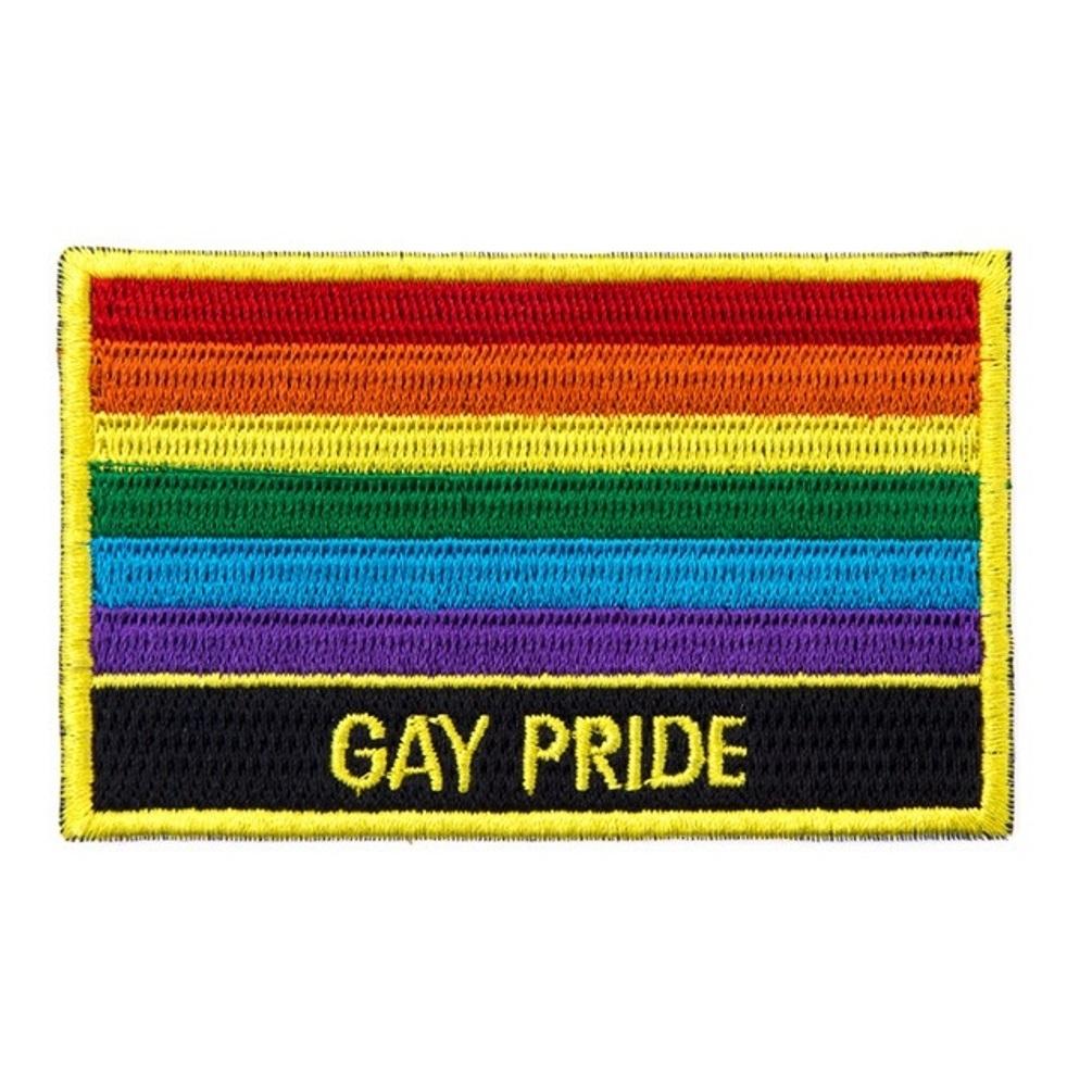Gay Pride Rainbow Iron On Patch - Minimum Mouse