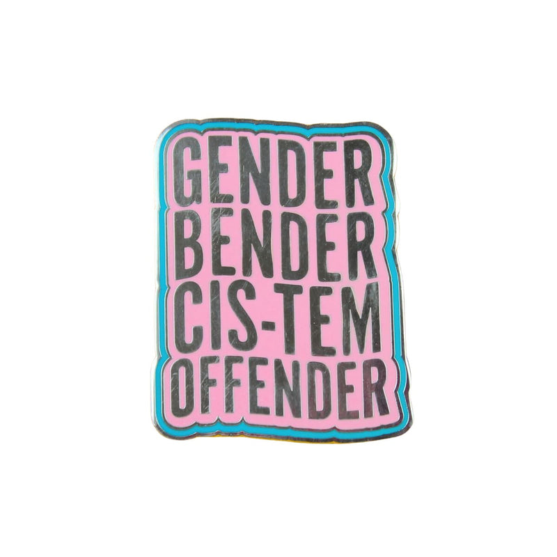 Gender Bender Cis-Tem Offender Enamel Pin Badge - Minimum Mouse