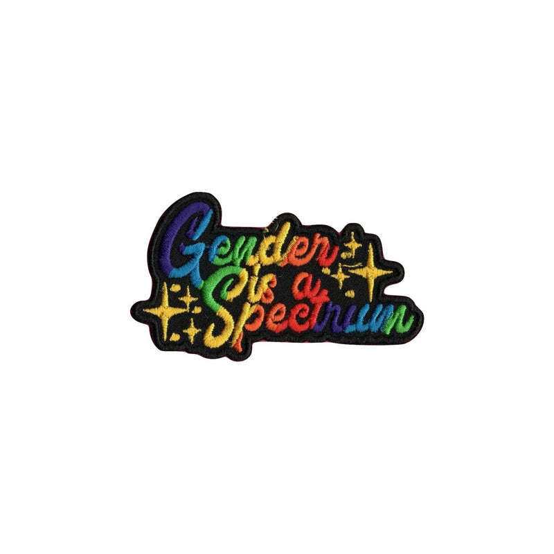 Gender is a Spectrum Rainbow Iron On Patch - Minimum Mouse