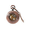 Glass Face Copper Mechanical Hand Wind Pocket Watch - Minimum Mouse