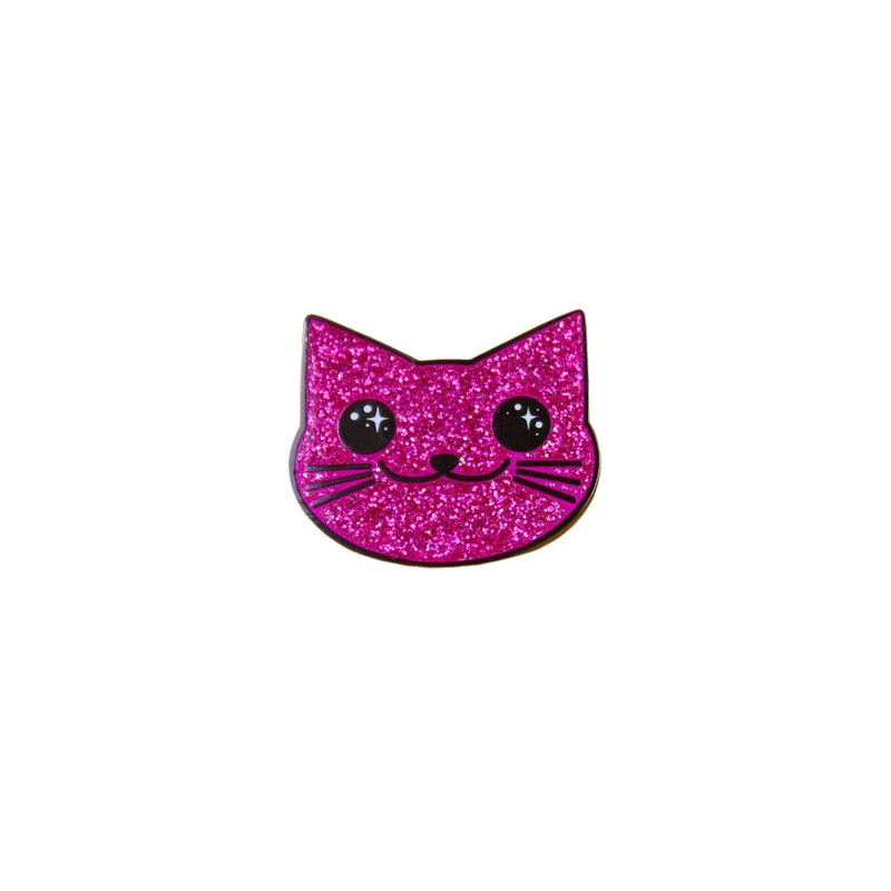 glitter cute cat pin badge - Minimum Mouse