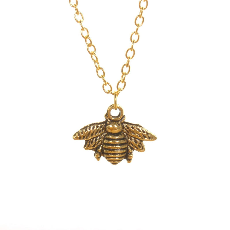 Gold Bee Pendant Necklace - Minimum Mouse