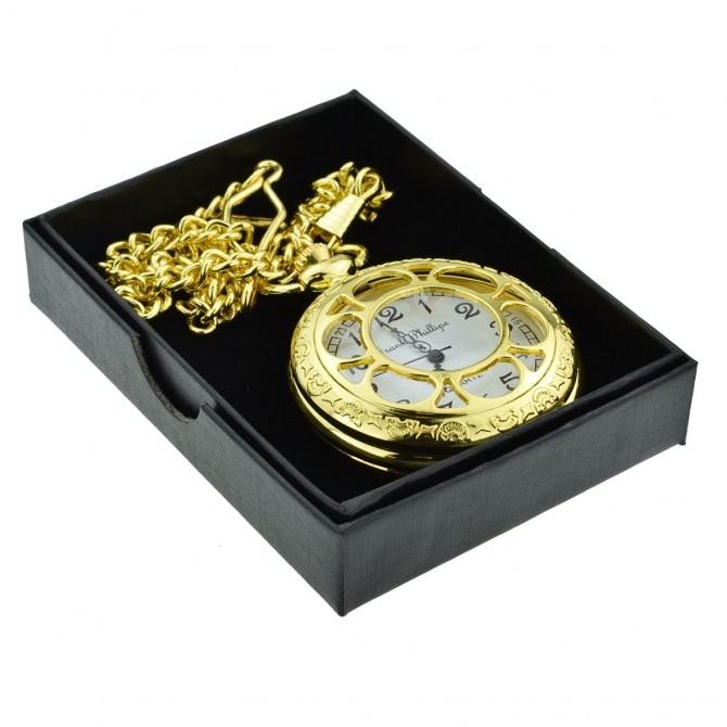 Gold Cut Out Quartz Pocket Watch - Minimum Mouse