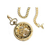 Gold Gear Cog Mechanical Hand Wind Pocket Watch - Minimum Mouse