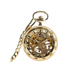 Gold Gear Cog Mechanical Hand Wind Pocket Watch - Minimum Mouse