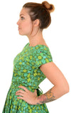 Green Cactus Print Dress by Run and Fly - Minimum Mouse
