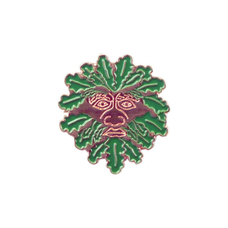 Green Man Enamel Lapel Pin Badge - Minimum Mouse