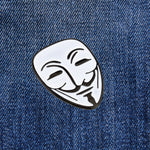 Guy Fawkes Mask Lapel Pin Badge