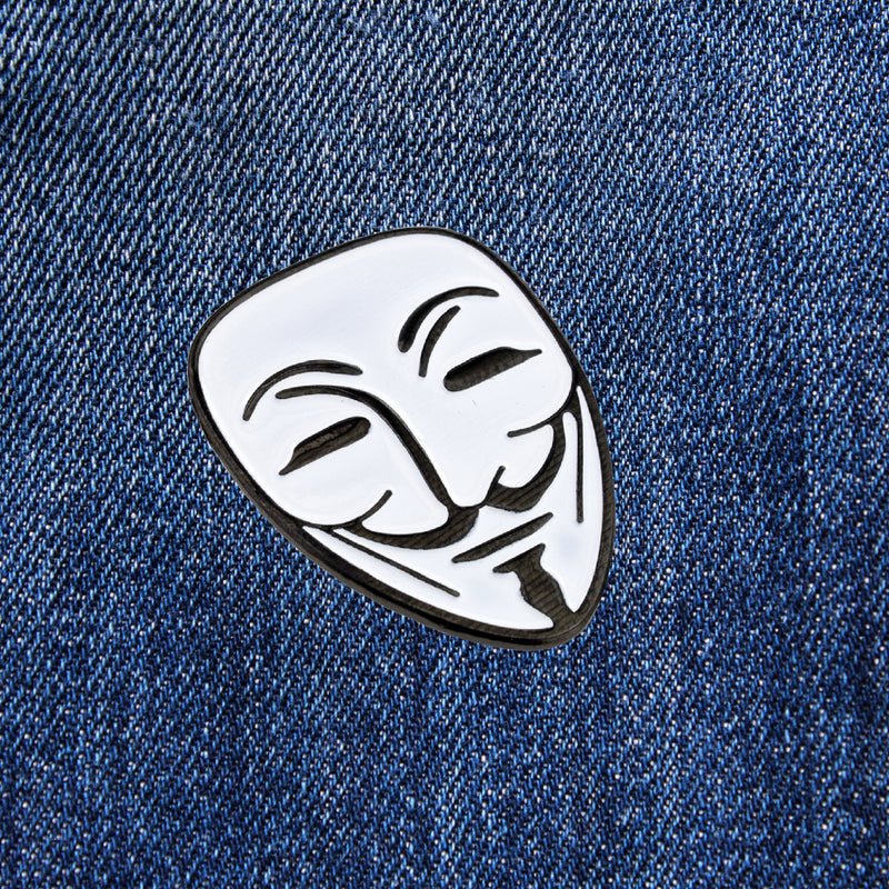 Guy Fawkes Mask Lapel Pin Badge