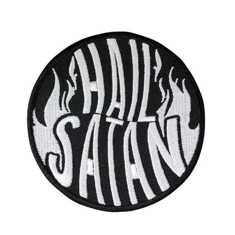 Hail Satan Iron On Patch - Minimum Mouse