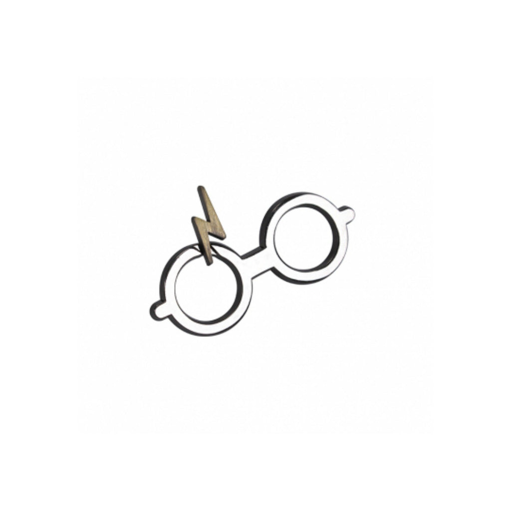 Harry Potter Glasses Lightning Scar Lapel Pin Badge - Minimum Mouse