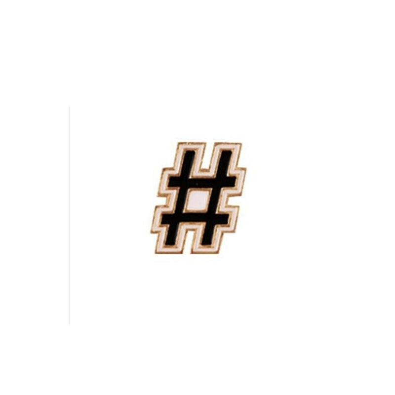 Hashtag Enamel Lapel Pin Badge/Brooch Hash Tag Instagram Twitter Gift ...
