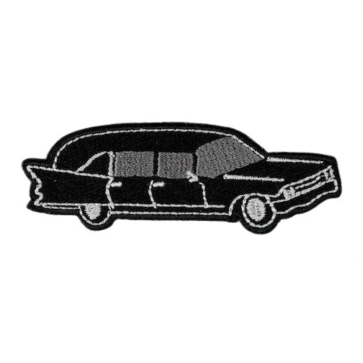 Hearse Iron On Patch - Minimum Mouse