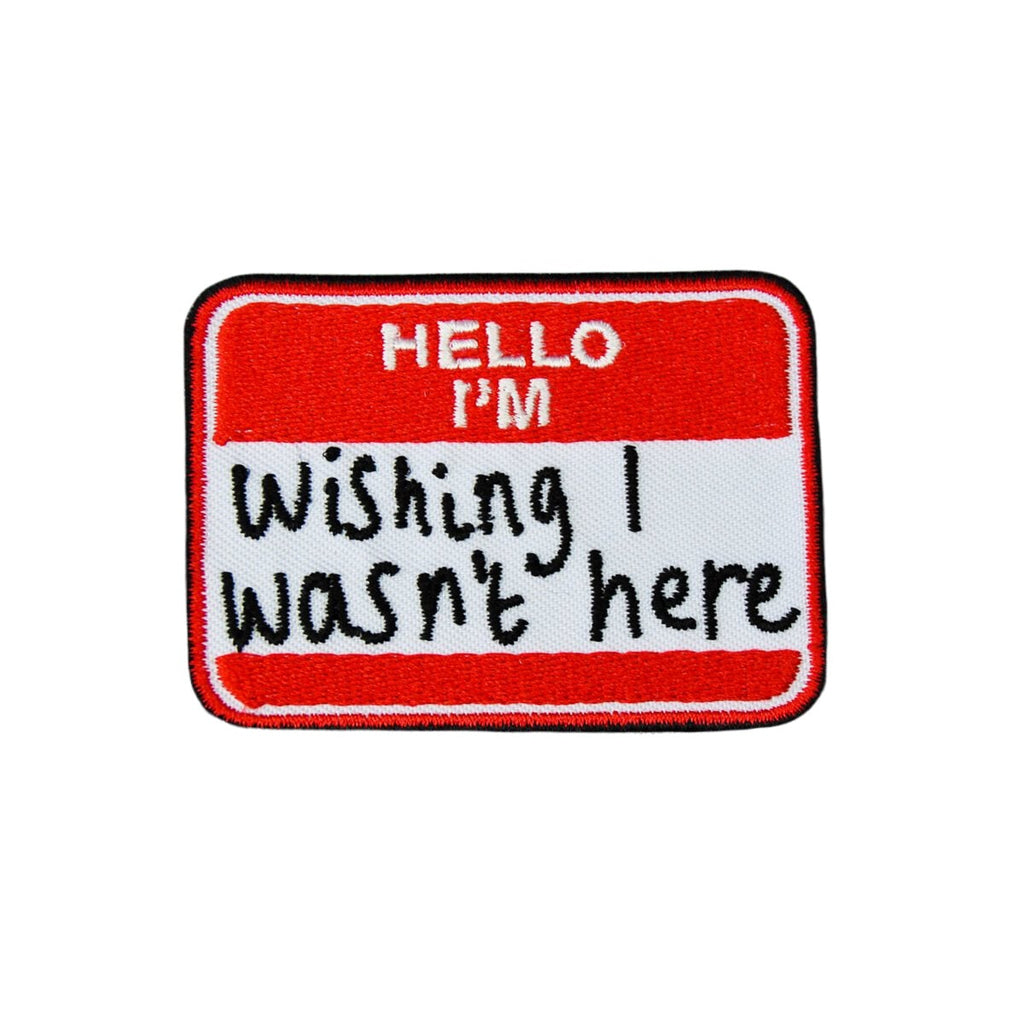 Hello I'm wishing I wasn't here Iron on patch - Minimum Mouse