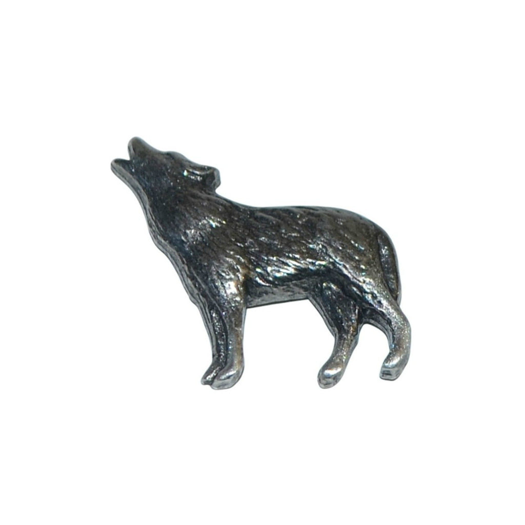Howling Wolf Pewter Lapel Pin Badge - Minimum Mouse