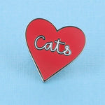 I Heart Cats Lapel Pin Badge by Punky Pins - Minimum Mouse