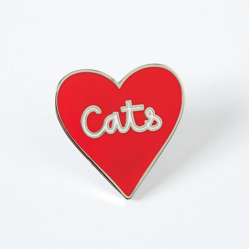 I Heart Cats Lapel Pin Badge by Punky Pins - Minimum Mouse