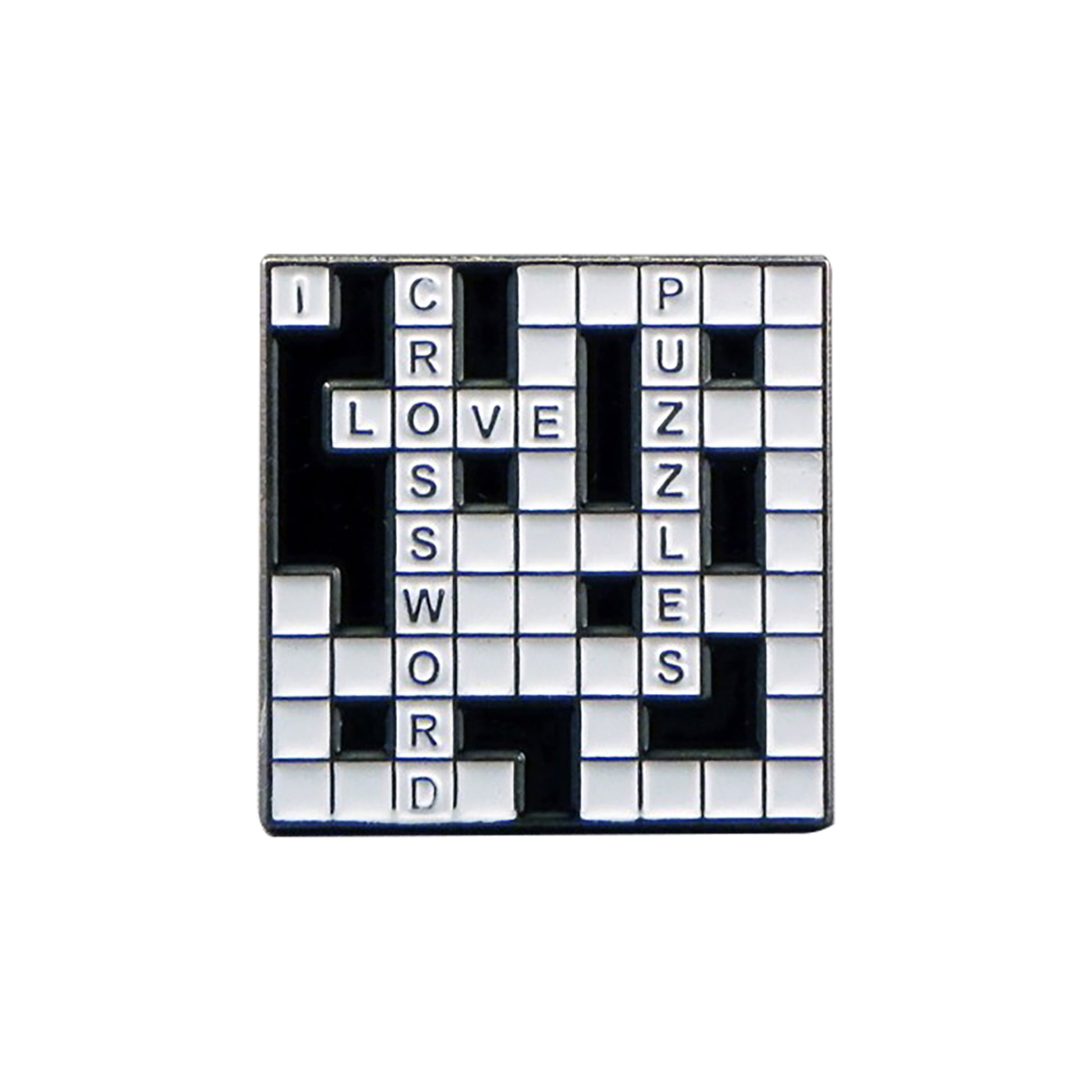 I Love Crossword Puzzles Lapel Pin Badge
