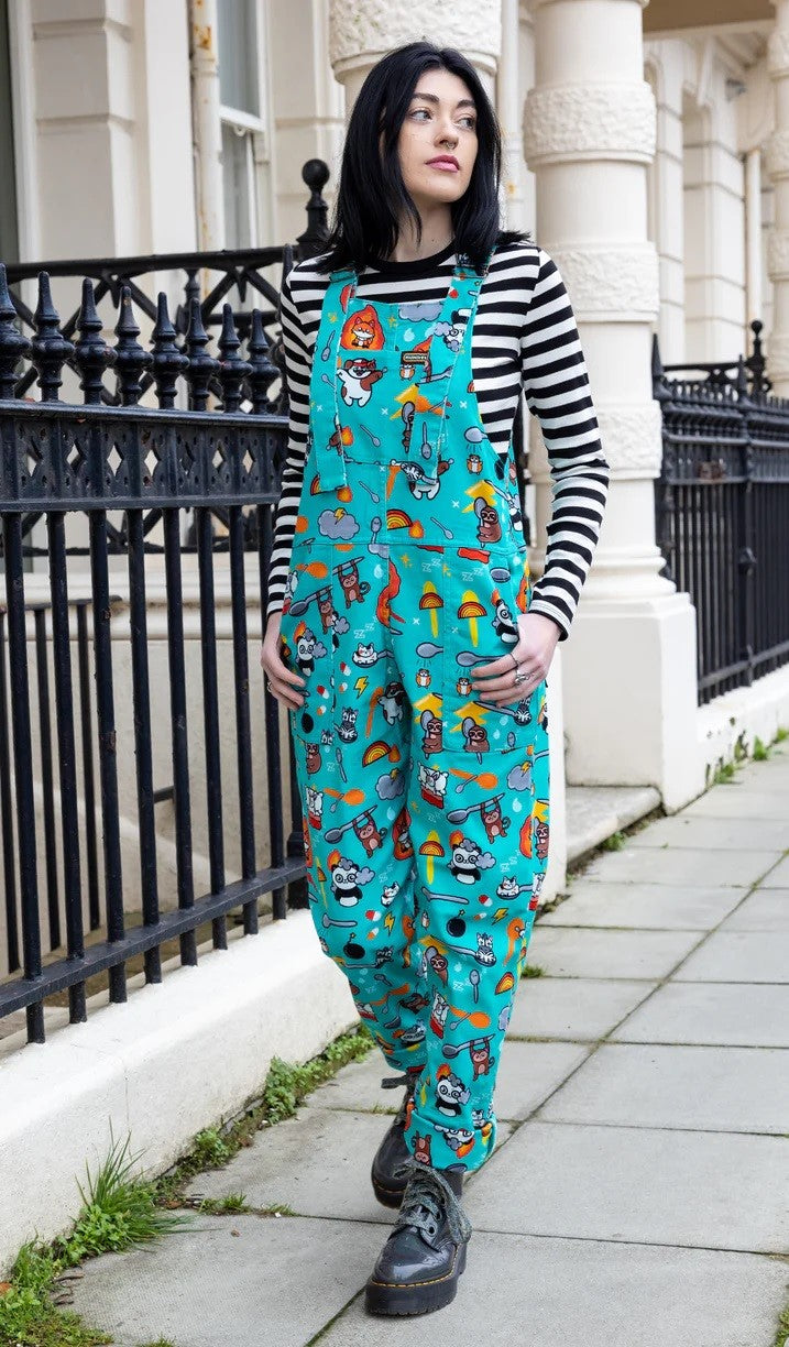 Run and Fly X Innabox Spoonies Print Stretch Twill Cotton Dungarees
