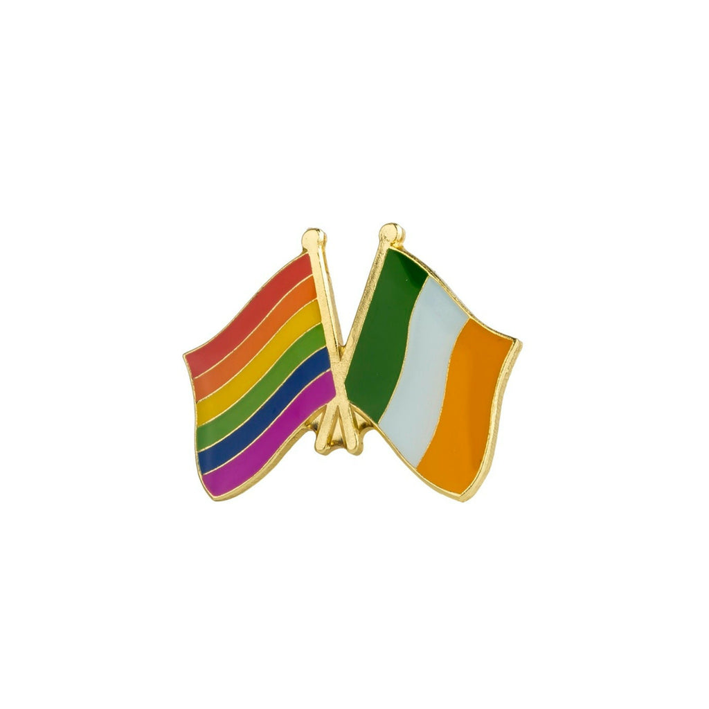 Ireland & LGBT Rainbow Flag Gay Pride Lapel Pin Badge - Minimum Mouse