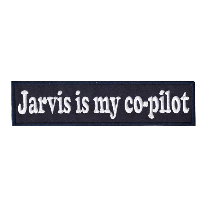 Jarvis Is My Co-Pilot Iron On Patch - Minimum Mouse