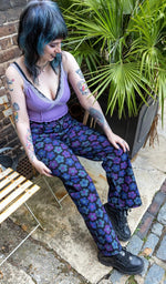 Black Flower Power Jeans by Run and Fly