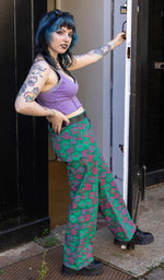 Green Flower Power Jeans by Run and Fly