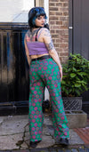 Green Flower Power Jeans by Run and Fly
