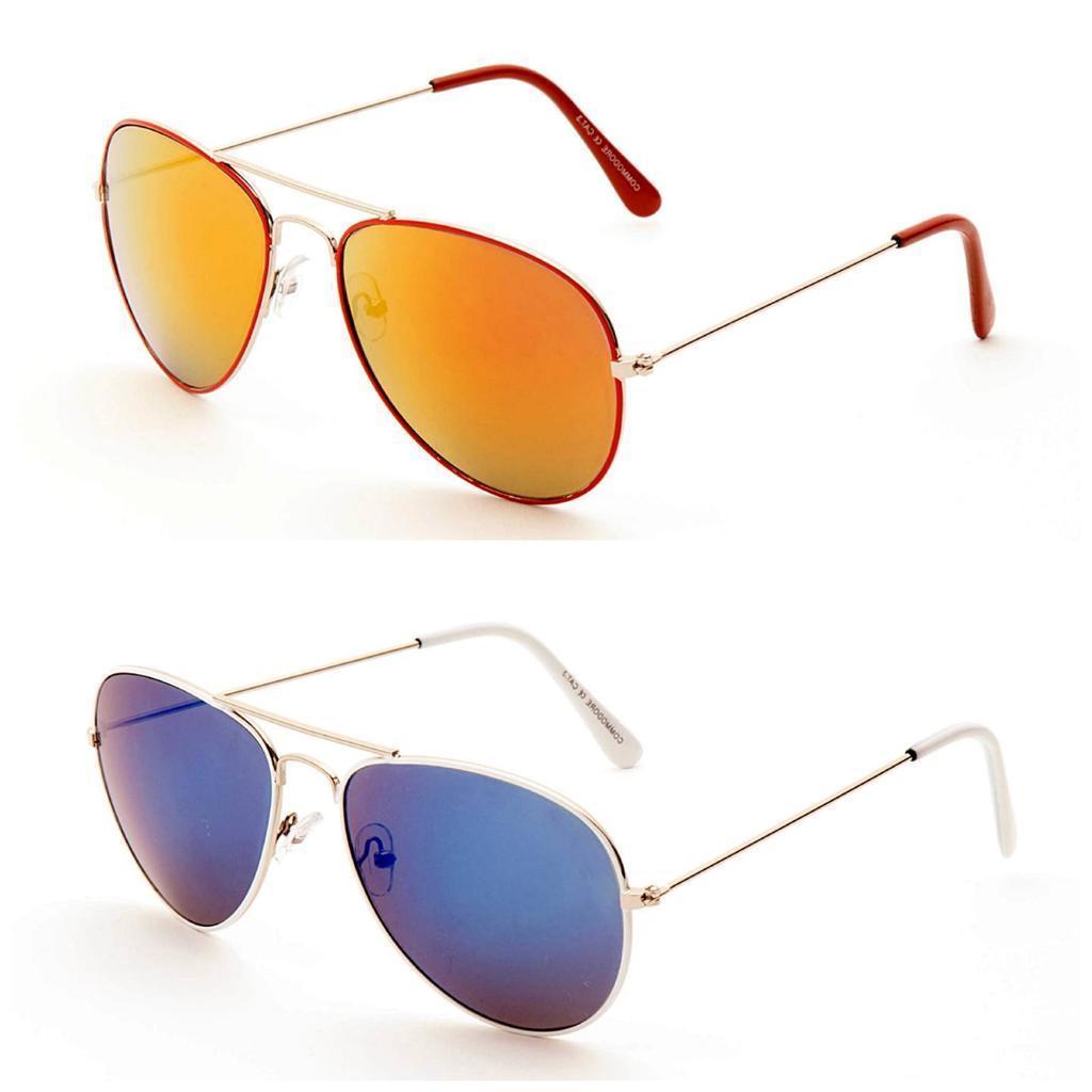 JETSTREAM Retro Mirrored Aviator Sunglasses - Minimum Mouse