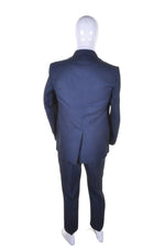 John Collier Dark Blue Tweed Check Suit 38R - Minimum Mouse