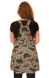 Jurassic Adventure Dinosaur Cotton Dungaree Pinafore Dress by Run and Fly - Minimum Mouse