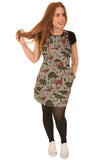 Jurassic Adventure Dinosaur Cotton Dungaree Pinafore Dress by Run and Fly - Minimum Mouse