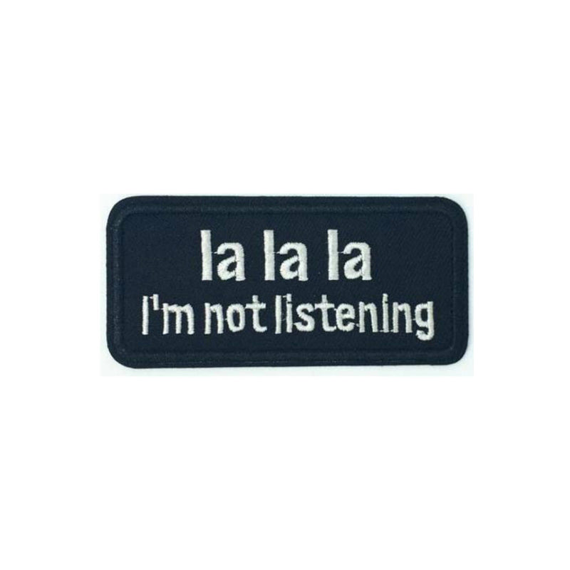 La La La I'm Not Listening Iron On Patch - Minimum Mouse