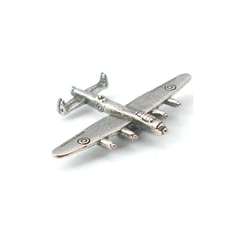 Lancaster Bomber Pewter Aeroplane Lapel Pin Badge - Minimum Mouse