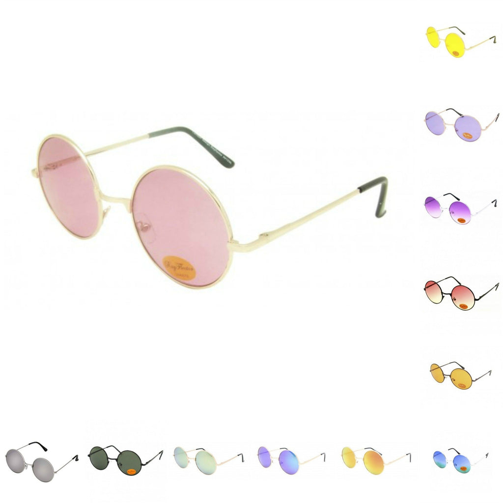 LENNON Round Lens Metal Sunglasses - Minimum Mouse