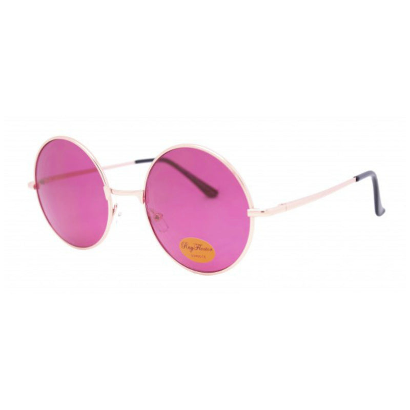 LENNON Round Lens Metal Sunglasses