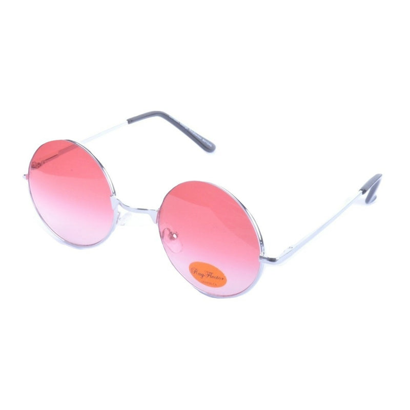 LENNON Round Lens Metal Sunglasses