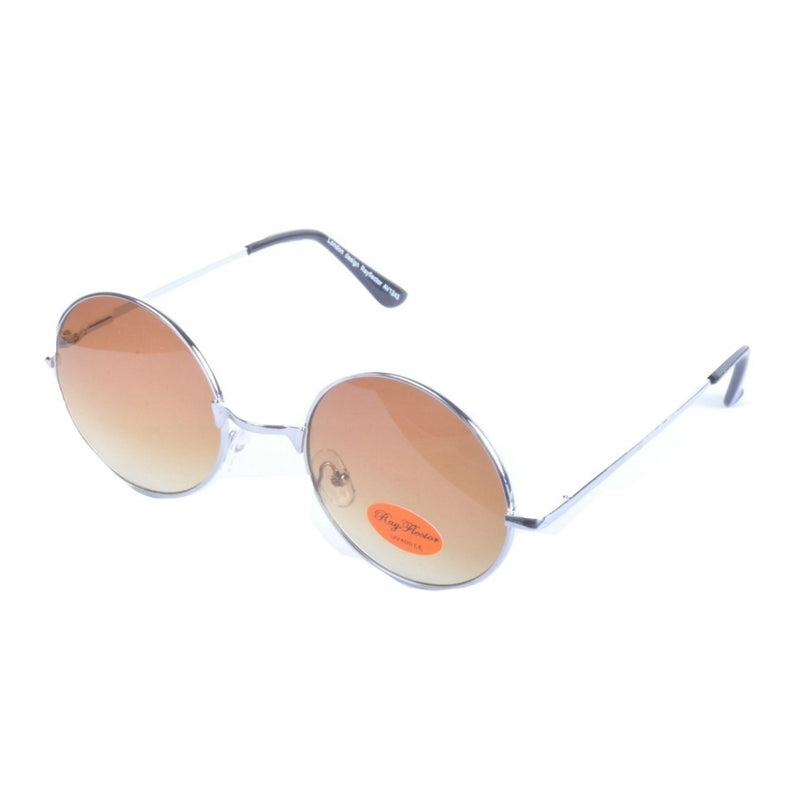 LENNON Round Lens Metal Sunglasses