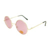 LENNON Round Lens Metal Sunglasses