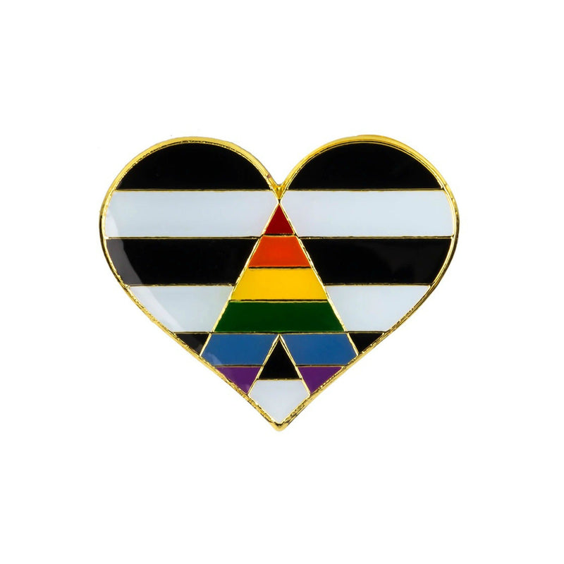LGBT Heart Pin Badge - Minimum Mouse
