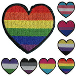 LGBT Pride Rainbow Heart Iron On Patch - Minimum Mouse