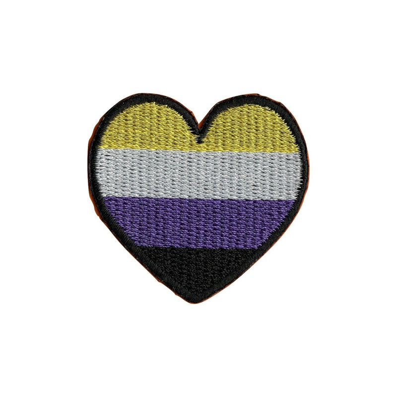 LGBT Pride Rainbow Heart Iron On Patch - Minimum Mouse